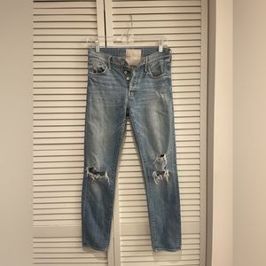 Mother distressed ripped jeans size 24.